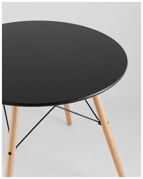 Стол круглый EAMES DSW NEW D=80 черный фото 8