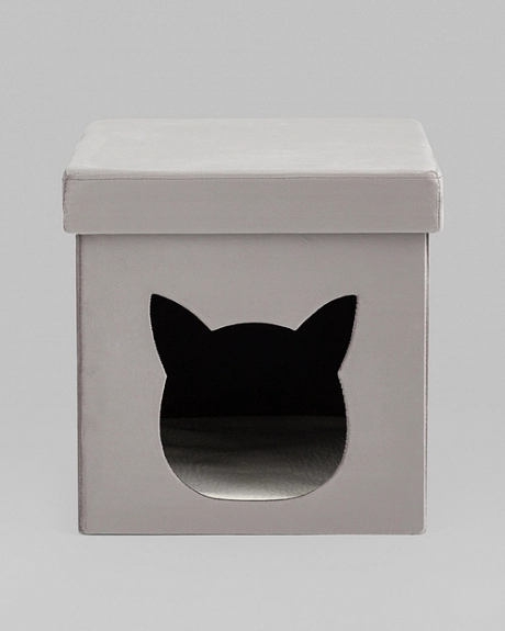 Пуф складной с ящиком Store Pet серый фото 4