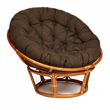 Кресло,PAPASAN,  23/01 W /с подушкой/ Cognac (коньяк), ткань Коричневый, 3М7-147