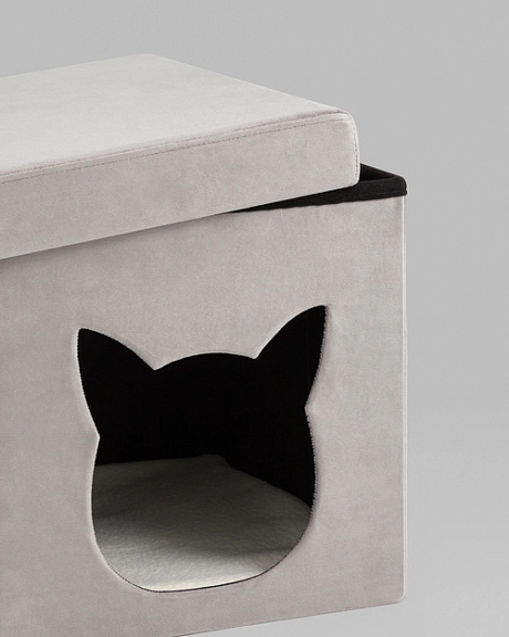 Пуф складной с ящиком Store Pet серый фото 6