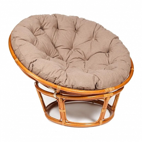 Кресло,PAPASAN, 23/01 W /с подушкой/ Cognac (коньяк), экошерсть Коричневый, 1811-5